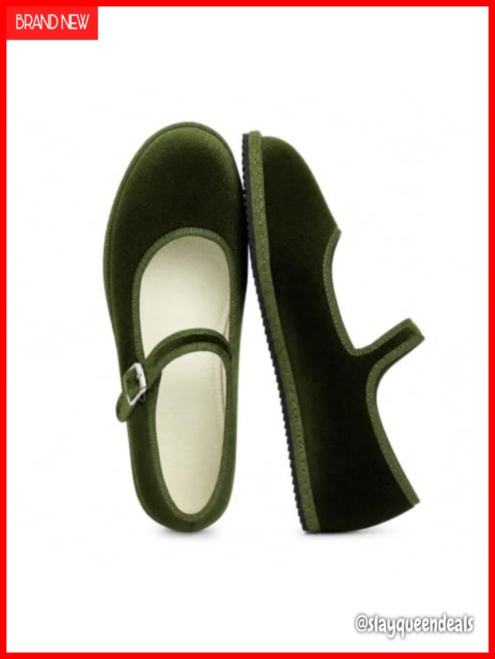Velvet Mary Janes Suede Ballet Flats Round Toe Buckle Casual